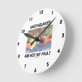 Erdbeben sind nicht mein Fehler (Plattentektonik) Runde Wanduhr (Winkel)