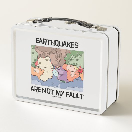 Erdbeben sind nicht meine Fault Plate Tectonics Ka Metall Brotdose (Rückseite)