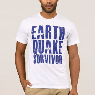 Erdbeben-Überlebender - Blau T-Shirt