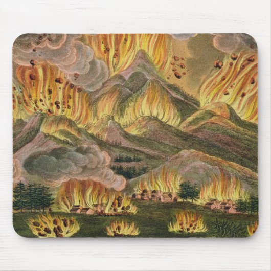 Erdbeben und Eruption des Berges von Asama-y Mousepad (Vorne)