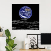 Erdbeben von der Mondlandschaft Poster (Heimbüro)