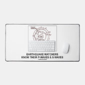 Erdbebenbeobachter kennen ihre P-Waves-S-Waves Schreibtischunterlage (Tastatur & Maus)