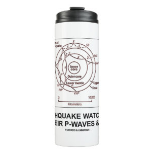 Erdbebenbeobachter kennen ihre P-Waves-S-Waves Thermosbecher