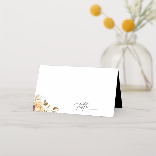 Erdbebenblütenhochzeit Platzkarte (Vorderseite)