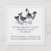 Erdbebengewächse Geflügelfarm Quadratische Visitenkarte (Rückseite)