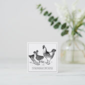 Erdbebengewächse Geflügelfarm Quadratische Visitenkarte (Stehend Vorderseite)