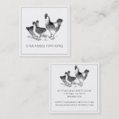 Erdbebengewächse Geflügelfarm Quadratische Visitenkarte (Vorne/Hinten)