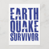 Erdbebenübersiedlung - Blau Postkarte (Vorderseite)