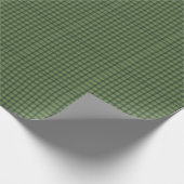 Erdbebenwald Grün und Olivenöl Karo Kariert Geschenkpapier (Ecke)