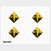 Erdbebenwarnung Rechteckiger Aufkleber (Blatt)