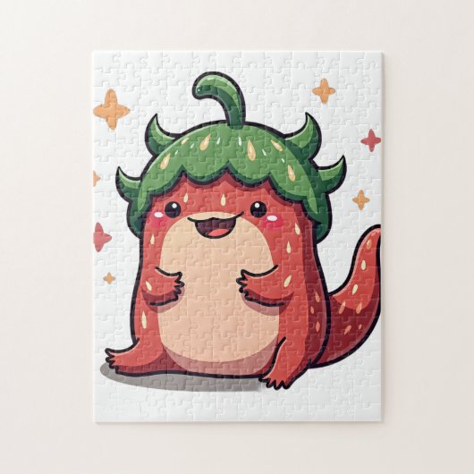 Erdbeer Axolotl Puzzle (Vertikal)