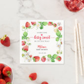Erdbeer-Baby-Party Serviette (Beispiel)