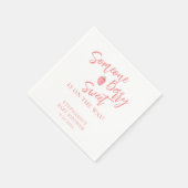 Erdbeer-Baby-Party Serviette (Ecke)