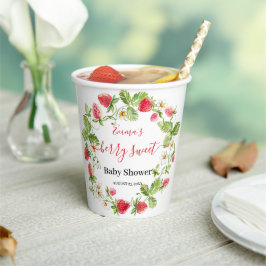 Erdbeer-Baby-Party Sommer-Beere-Süß  Pappbecher