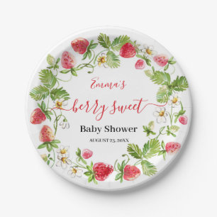 Erdbeer-Baby-Party Sommer-Beere-Süß  Pappteller