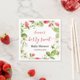 Erdbeer-Baby-Party Sommer-Beere-Süß  Serviette