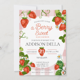 Erdbeer-Baby-Shower-Beeren-Baby Einladung