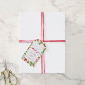 Erdbeer-Baby-Shower-Dankeschön Geschenkanhänger (Mit Garn)