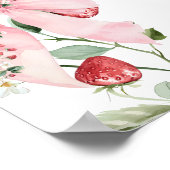 Erdbeer-Baby-Shower-Willkommen  Poster (Ecke)