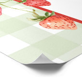 Erdbeer-Baby-Shower-Willkommensschild Poster (Ecke)