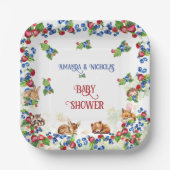 Erdbeer Blaubeer Baby Shower Pappteller (Vorderseite)