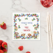 Erdbeer Blaubeer Baby Shower Serviette (Beispiel)