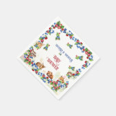 Erdbeer Blaubeer Baby Shower Serviette (Ecke)