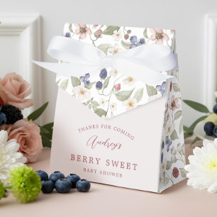 Erdbeer-Blumen-Beeren-Süße-Baby-Shower-Dankeschön Geschenkschachtel