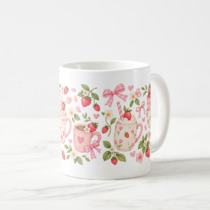 Erdbeer-Blüten-Teeparty Kaffeetasse