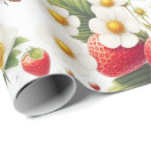 Erdbeer-Botanik-Geschenkverpackungspapier Geschenkpapier (Rolleneckpunkt)