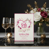 Erdbeer Champagner Galentines Day Einladung