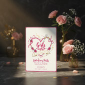 Erdbeer Champagner Galentines Day Einladung