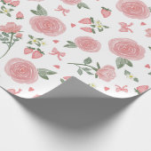 Erdbeer Crush Geschenkpapier (Ecke)