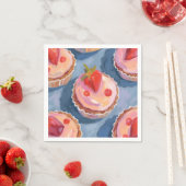 Erdbeer-Cupcakes | Frucht-Aquarell-Feierlich Serviette (Beispiel)