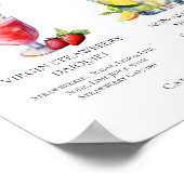 Erdbeer Daiquiri Mint Julep Mocktails Menü Poster (Ecke)