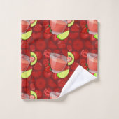 Erdbeer-Daiquiri-Muster Badhandtuch Set (Waschlappen)