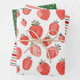 Erdbeer-Druck/Muster Geschenkpapierbögen Geschenkpapier Set