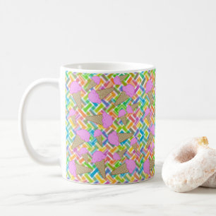 Erdbeer-Eiscreme-Chevron-Tasse Kaffeetasse