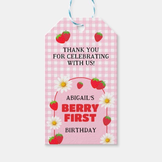 ERDBEER ERSER GEBURTSTAG GESCHENKANHÄNGER (Vorderseite)