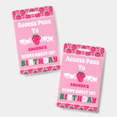 Erdbeer-Erstgeburtstagsfeier Ausweis (Vorder- & Rückseite)