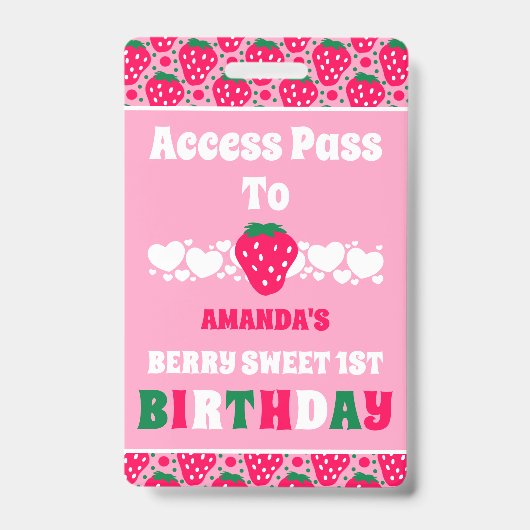 Erdbeer-Erstgeburtstagsfeier Ausweis (Vorderseite)