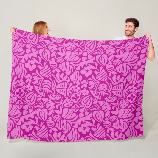 Erdbeer-Fantasie in Rosa Fleecedecke (Beispiel)