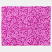 Erdbeer-Fantasie in Rosa Fleecedecke (Vorderseite (Horizontal))