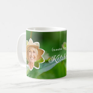 Erdbeer-Foto mit Omas Porträt Benutzerdefiniert Kaffeetasse