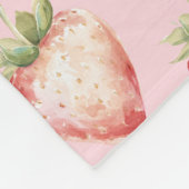 Erdbeer Frucht Geburtstag Fleecedecke (Ecke)