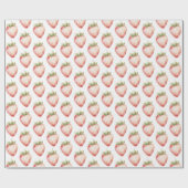 Erdbeer-Frucht-Geburtstag Geschenkpapier (Flach)