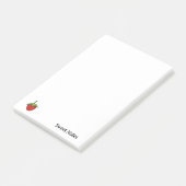Erdbeer-Frucht-Notizen Post-it Klebezettel (angewinkelt)