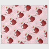 Erdbeer-Fruchtmarmelade Geschenkpapier (Flach)