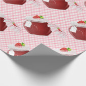Erdbeer-Fruchtmarmelade Geschenkpapier (Ecke)