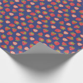 Erdbeer-Fruchtmuster Geschenkpapier (Ecke)